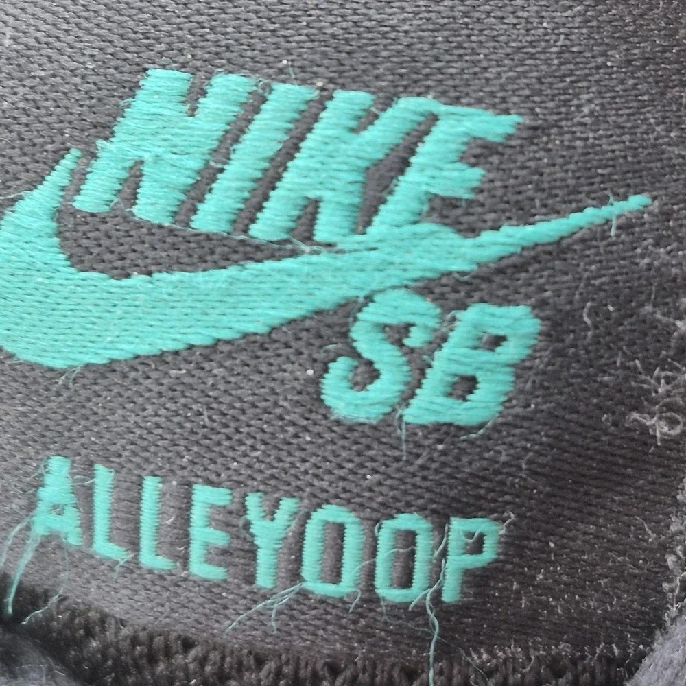 Nike SB Alleyoop Shoes Mens Size 8 Black Green‎ Suede Skate Sneakers CJ0882-007